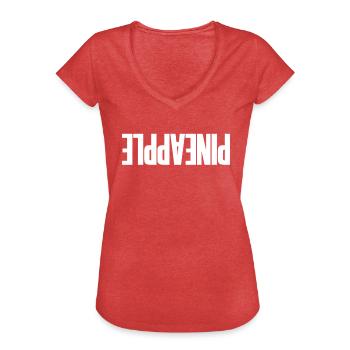 Ananas verkehrtherde Ananas Swinger PartyEhemann T - Frauen Vintage T-Shirt - Rot meliert - Vorne - Danielle (179cm)