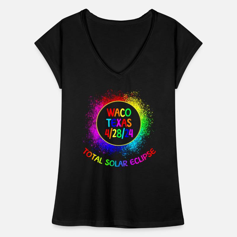 Total Solar Eclipse Waco Texas 4/28/24 KinderWaco Frauen Vintage T-Shirt
