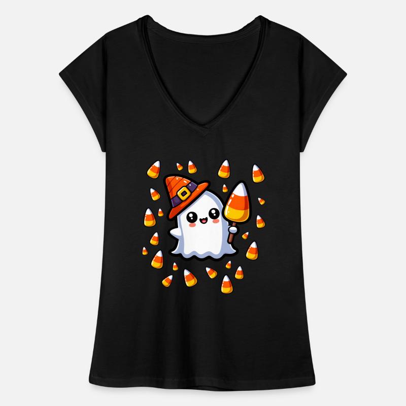 Candy Corn Ghost Halloween Costume Sweet Candy Corn Women's Vintage T-Shirt