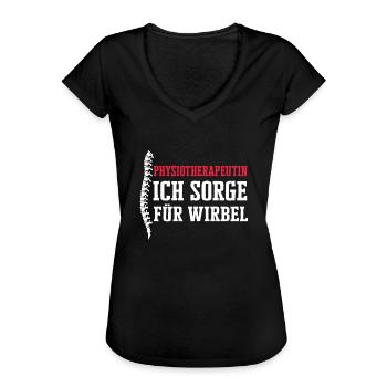 Physiotherapeutin Sorge Für Wirbel Physio - Frauen Vintage T-Shirt - Schwarz - Vorne