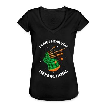 Dudelsack Zitat für Schotte und Dudelsackmusiker - Frauen Vintage T-Shirt - Schwarz - Vorne - Danielle (179cm)