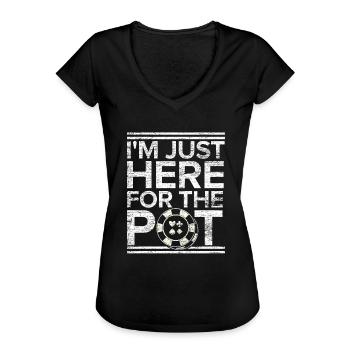 poker - Women's Vintage T-Shirt - black - Front - Danielle (179cm)