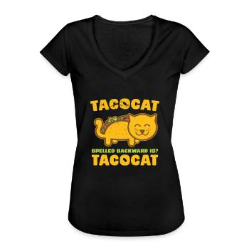 tacos - Women's Vintage T-Shirt - black - Front - Danielle (179cm)