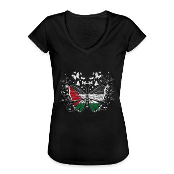 Palestine butterfly - Women's Vintage T-Shirt - black - Front