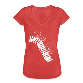 Piano classical music - Women's Vintage T-Shirt - heather red - Front - Danielle (179cm)