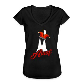 Alaaf Köln Kölsch Karneval Kölner Dom - Frauen Vintage T-Shirt - Schwarz - Vorne - Danielle (179cm)