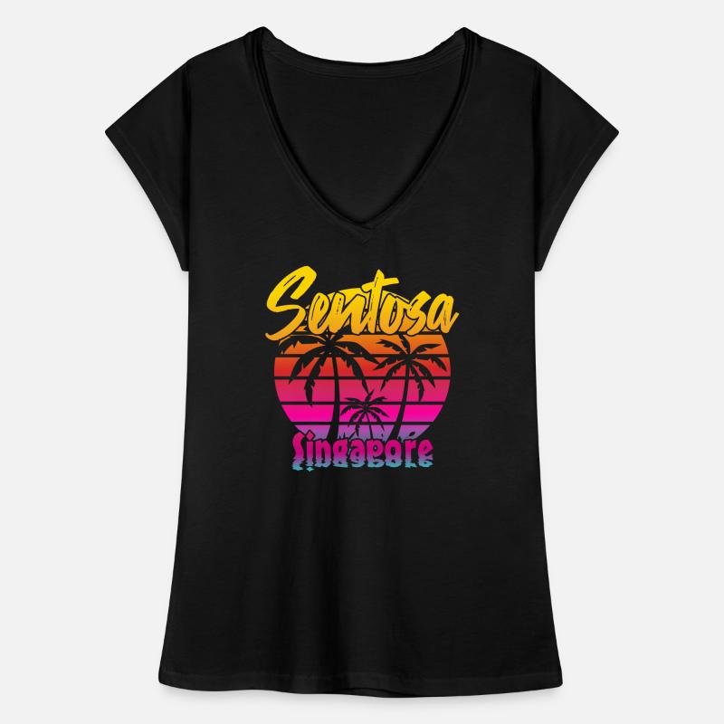 Sentosa Singapour T-shirt vintage Femme