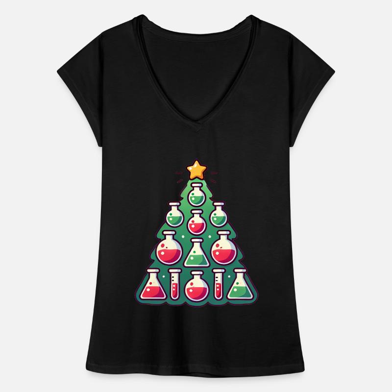 Chimie Conception d’arbre de Noël T-shirt vintage Femme