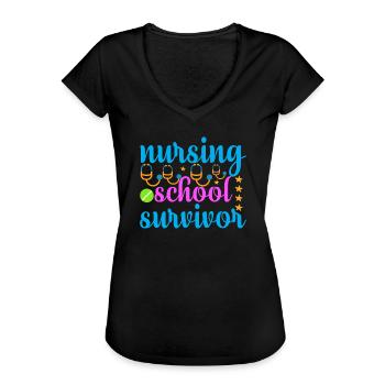 Krankenschwester Krankenhaus Not - Frauen Vintage T-Shirt - Schwarz - Vorne - Danielle (179cm)