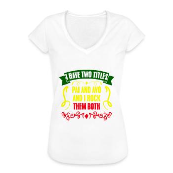 C’est drôle j’ai deux titres Pai And Avô And I Rock - T-shirt vintage Femme - noir - Devant