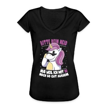 Bitte Kein Neid Weil Ich Mit 50 So Gut Aussehe - Frauen Vintage T-Shirt - Schwarz - Vorne