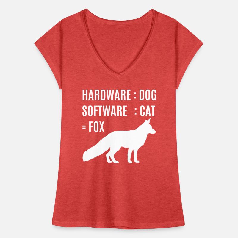 Fuchs Hardware Hund Software Katze Frauen Vintage T-Shirt