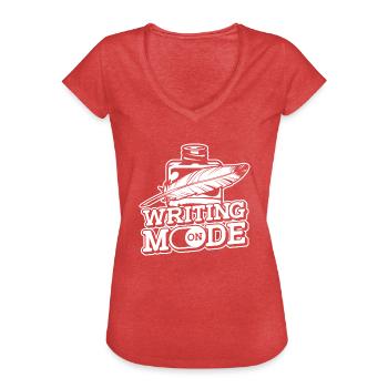 Writer Author - Women's Vintage T-Shirt - heather red - Front - Danielle (179cm)