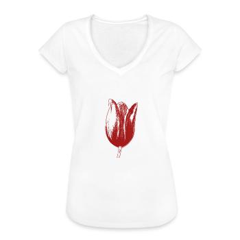 Tulpen Tulpen - Frauen Vintage T-Shirt - Schwarz - Vorne - Danielle (179cm)