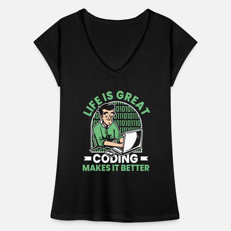 Developer Coder Programmer Funny Women's Vintage T-Shirt