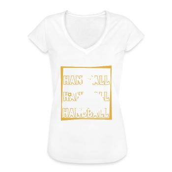Handball Handballer Rollstuhl - Frauen Vintage T-Shirt - Schwarz - Vorne