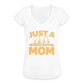 Windsurfen Windsurfer Just A Windsurfing Mom - Frauen Vintage T-Shirt - Schwarz - Vorne - Danielle (179cm)