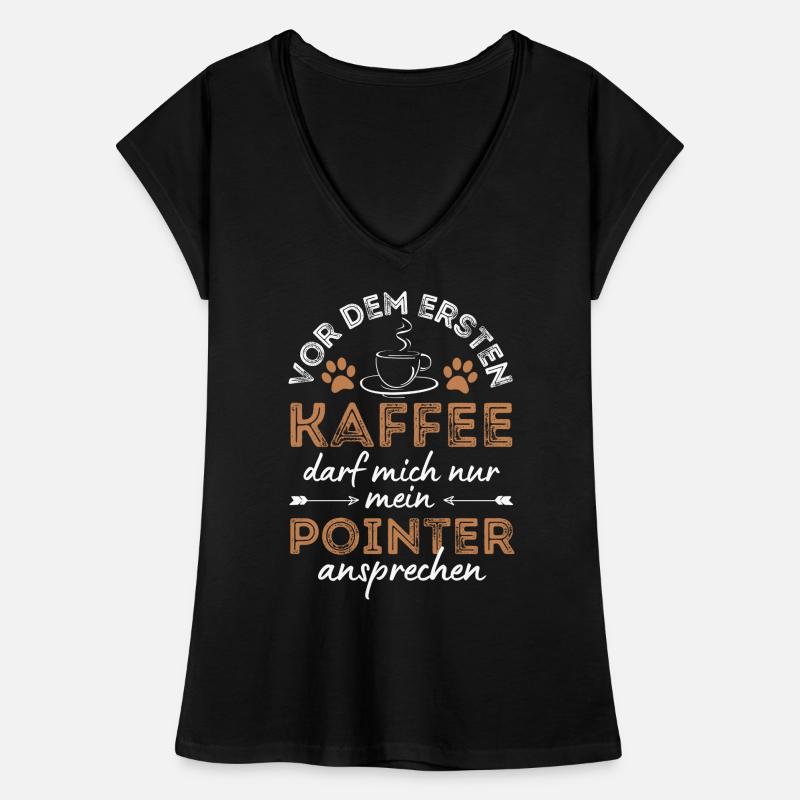 Deutsch Pointer Coffee Dog Cafe Women's Vintage T-Shirt