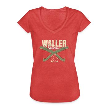 Waller Flüsterer - Frauen Vintage T-Shirt - Rot meliert - Vorne - Danielle (179cm)