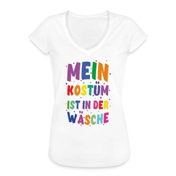 Carnaval Mon costume est coloré dans la blanchisserie - T-shirt vintage Femme - noir - Devant - Danielle (179cm)