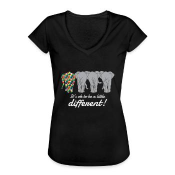 Autismus: It's Ok To Be A Little Different - Frauen Vintage T-Shirt - Schwarz - Vorne