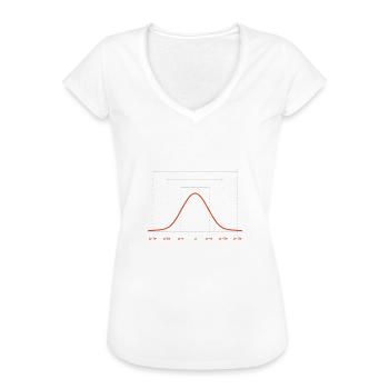 Normal Distribution Statistician Data Scientist - Frauen Vintage T-Shirt - Schwarz - Vorne - Danielle (179cm)
