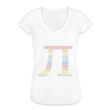 Pi Symbol Math Math Numbers Rainbow - Women's Vintage T-Shirt - black - Front - Danielle (179cm)