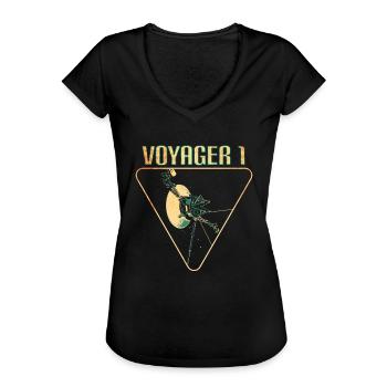 Voyager 1 Weltraum Sonde - Frauen Vintage T-Shirt - Schwarz - Vorne