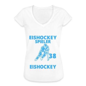 Eishockeyspieler Eishockey 38 Jahre 38 Geburtstag - Frauen Vintage T-Shirt - Schwarz - Vorne - Danielle (179cm)