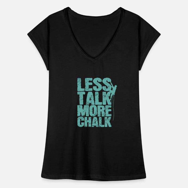 Less Talk More Chalk Klettern Bouldern Frauen Vintage T-Shirt