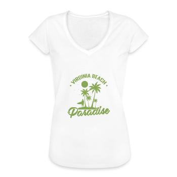 Virginia Beach Paradise Virginia Stadt in den USA - Frauen Vintage T-Shirt - Schwarz - Vorne - Danielle (179cm)