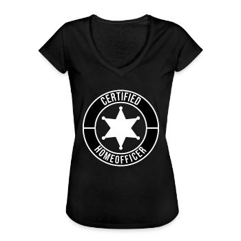 Certified Homeofficer Homeoffice Büro Job Arbeit - Frauen Vintage T-Shirt - Schwarz - Vorne - Danielle (179cm)
