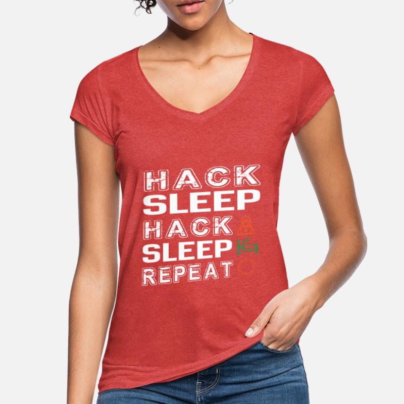 Hacker Hacking Programming Computer Women's Vintage T-Shirt