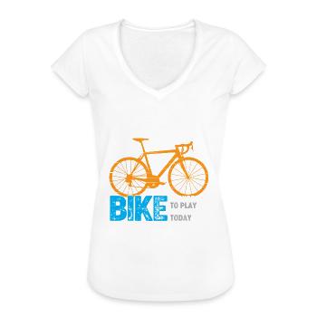 VTT VTT Retro Mountainbike - T-shirt vintage Femme - noir - Devant - Danielle (179cm)