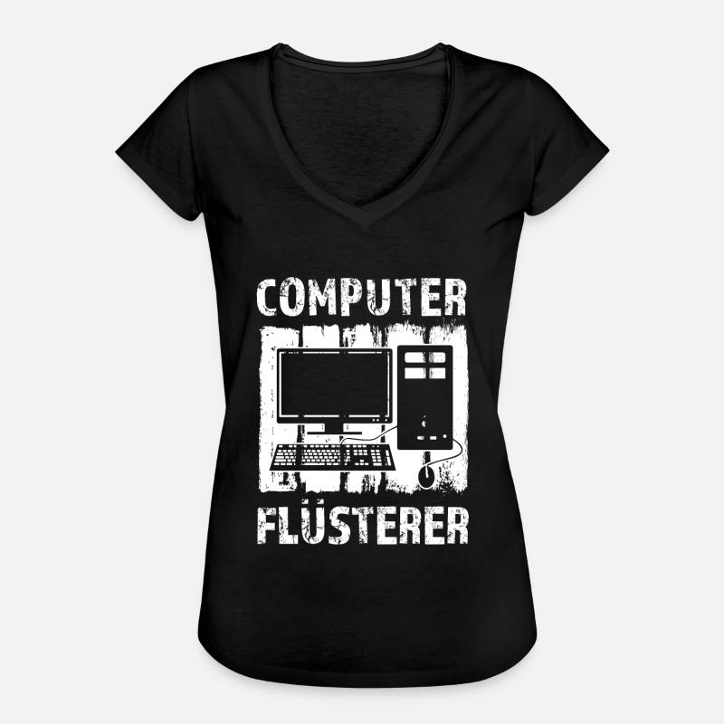 Computer Flüsterer - Frauen Vintage T-Shirt - Schwarz