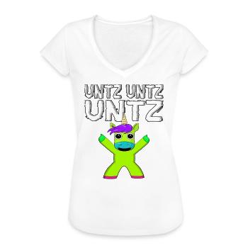 EDM Raver Techno Festival Einhorn Auf Dope Untz - Frauen Vintage T-Shirt - Schwarz - Vorne - Danielle (179cm)