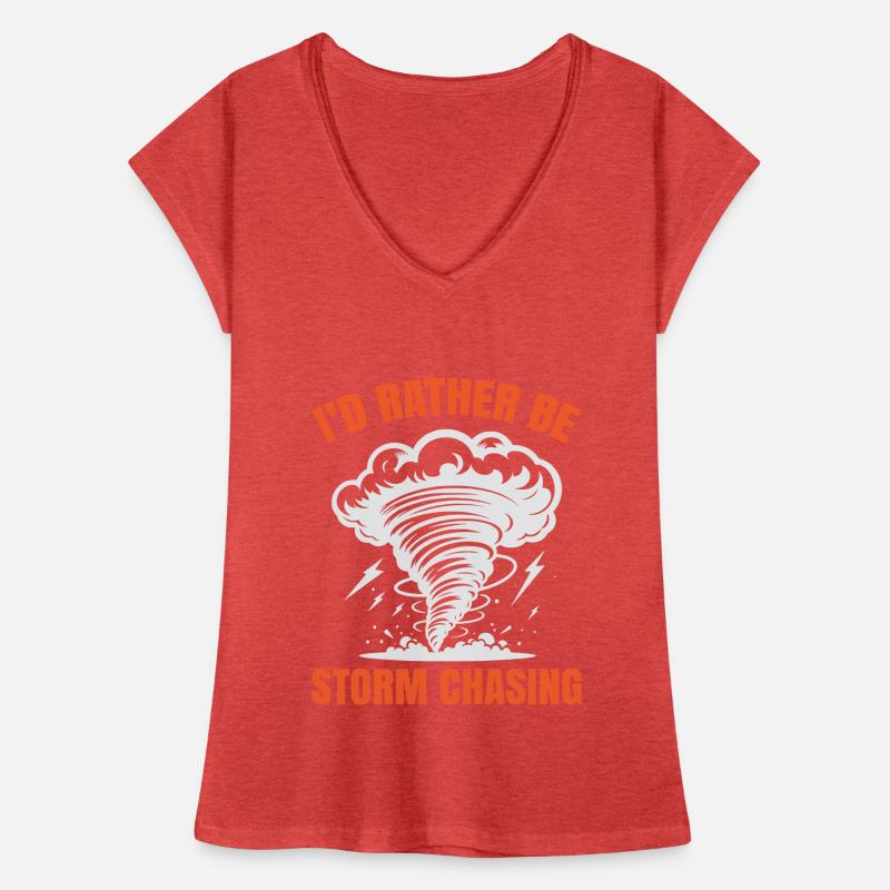 I'd rather be Storm Chasing Tornado Hurricane Women's Vintage T-Shirt