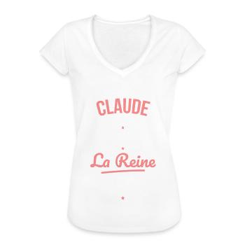 Claude - La Femme - La Reine - La Légende - T-shirt vintage Femme - noir - Devant