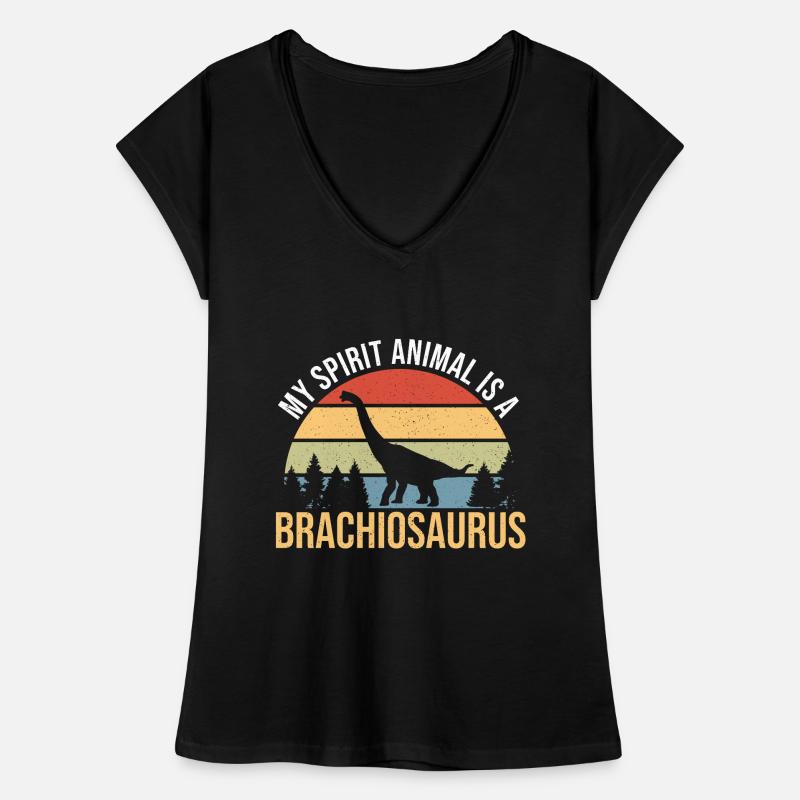 Brachiosaurus Dinosaurier Geschenk Frauen Vintage T-Shirt