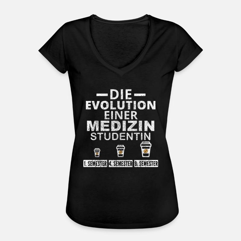 Medicine student coffee evolution gift - Women's Vintage T-Shirt - black
