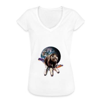 Grizzly - T-shirt vintage Femme - noir - Devant - Danielle (179cm)