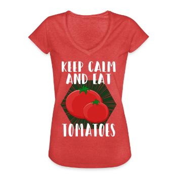 tomato - Women's Vintage T-Shirt - heather red - Front - Danielle (179cm)