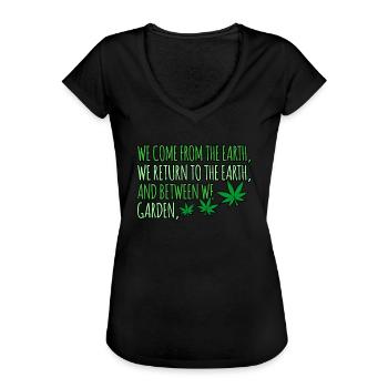 Cannabis - Frauen Vintage T-Shirt - Schwarz - Vorne
