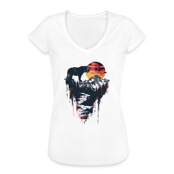 Tigre - T-shirt vintage Femme - noir - Devant - Danielle (179cm)