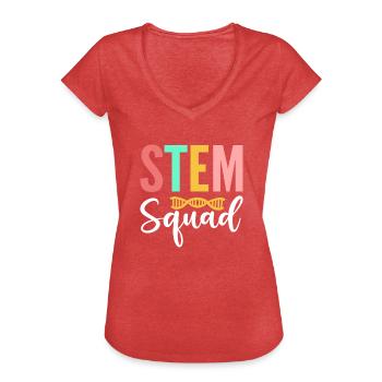 Stem-kader. Steminist - Women's Vintage T-Shirt - heather red - Front - Danielle (179cm)