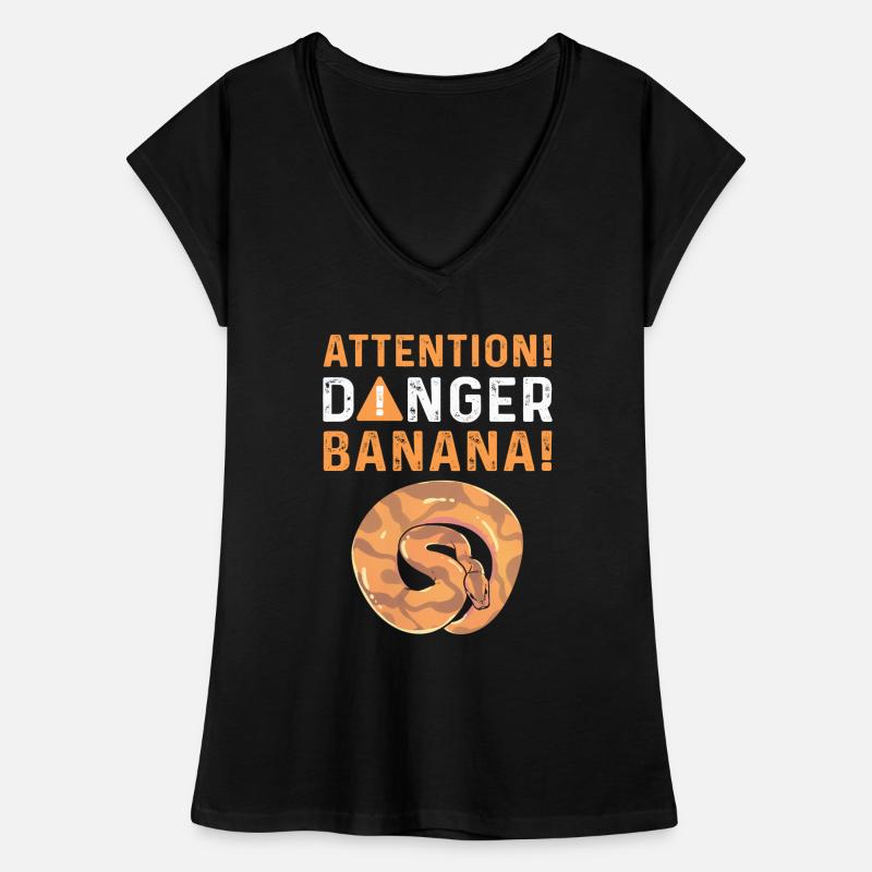 Attention! Banane dangereuse. Royal Python T-shirt vintage Femme