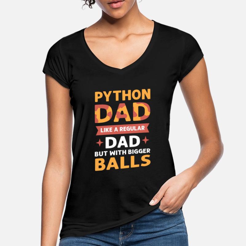 Python père. Herpetologists. Roi Python T-shirt vintage Femme