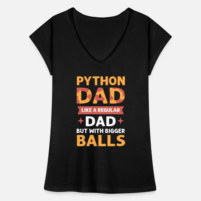 Python père. Herpetologists. Roi Python T-shirt vintage Femme