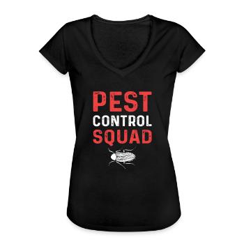 Commande de lutte antiparasitaire. - T-shirt vintage Femme - noir - Devant - Danielle (179cm)