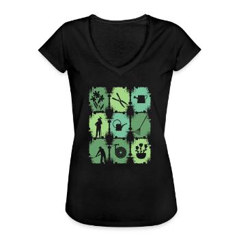 Gardener Garden Tool - Women's Vintage T-Shirt - black - Front - Danielle (179cm)